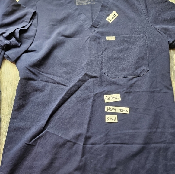 Figs Scrubs Casma Top Navy Blue Small Lot of TWO 2 FW1100 - Picture 5 of 9